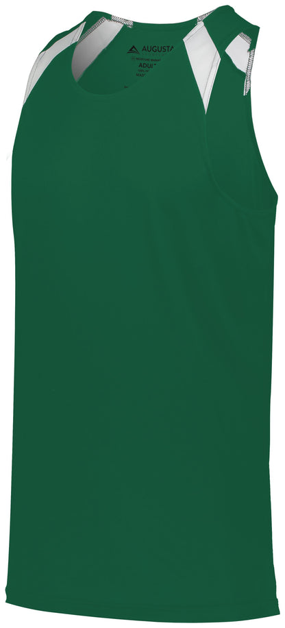 Overspeed Track Jersey - DARK GREEN/WHITE