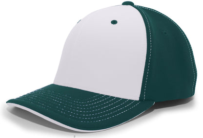M2 Performance PacFlex Contrast Cap - Silver/Dark Green/Dark Green