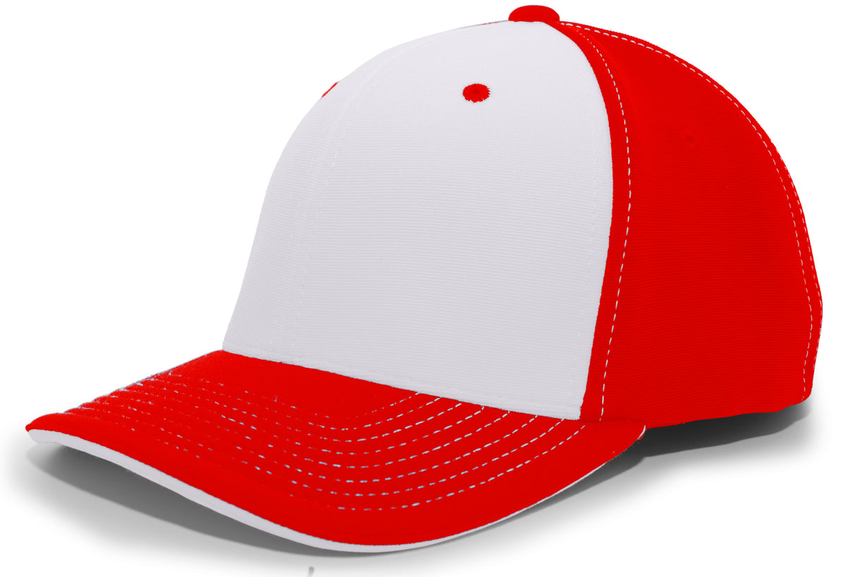 M2 Performance PacFlex Contrast Cap - Silver/Red/Red
