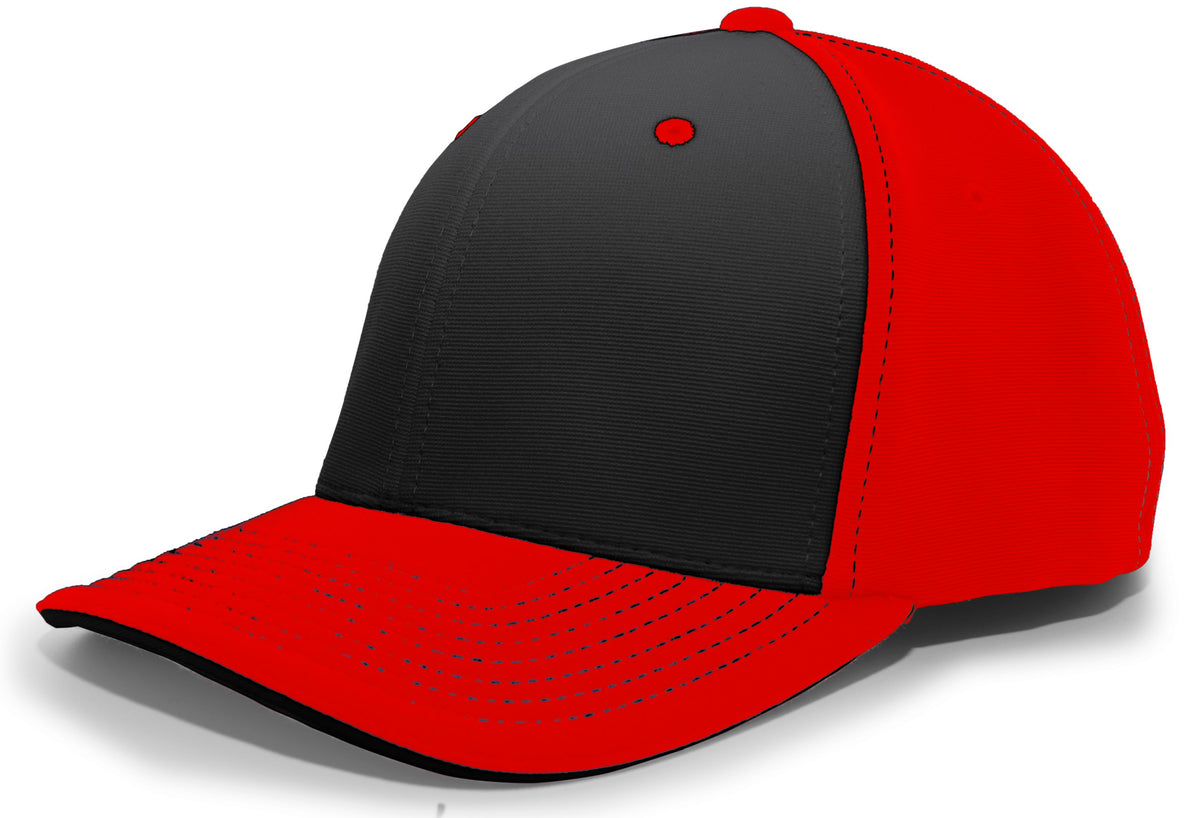 M2 Performance PacFlex Contrast Cap - Black/Red/Red