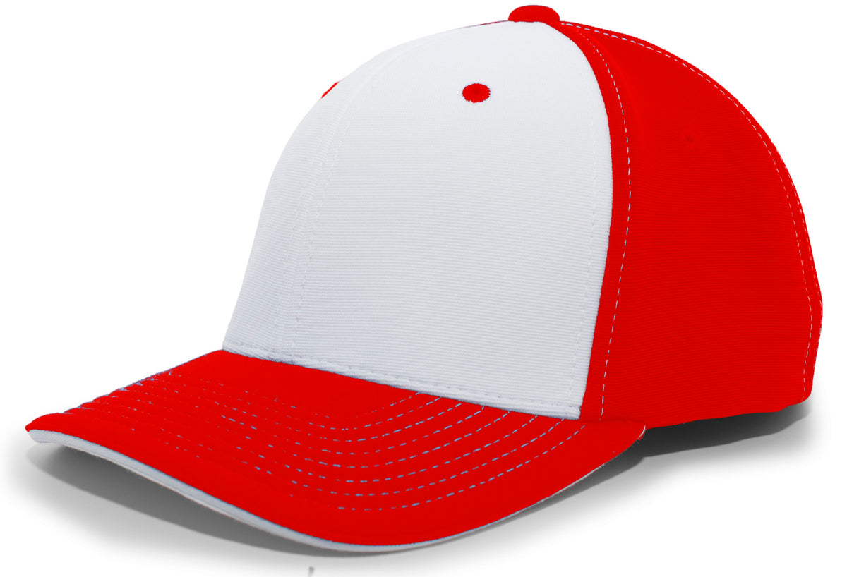 M2 Performance PacFlex Contrast Cap - White/Red/Red