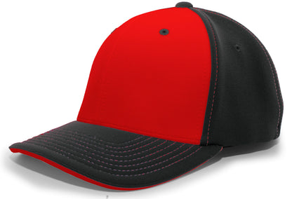 M2 Performance PacFlex Contrast Cap - Cardinal/Black/Black