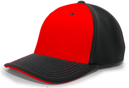 M2 Performance PacFlex Contrast Cap - Red/Black/Black
