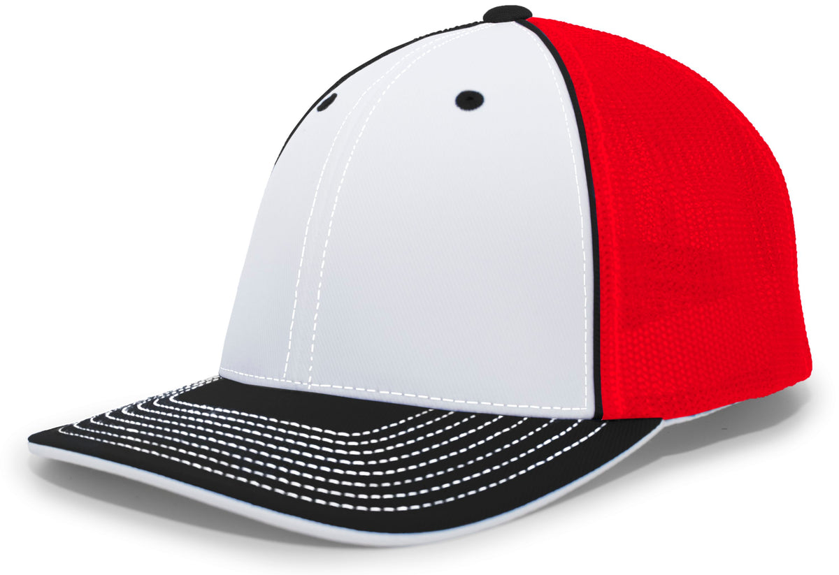 Trucker PacFlex Cap - White/Red/Black