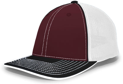 Trucker PacFlex Cap - Maroon/White/Black