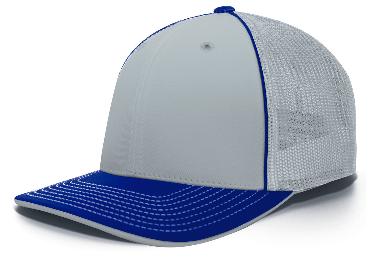 Trucker PacFlex Cap - Silver/Royal