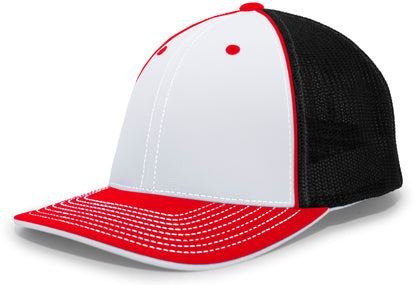 Trucker PacFlex Cap - White/Black/Red