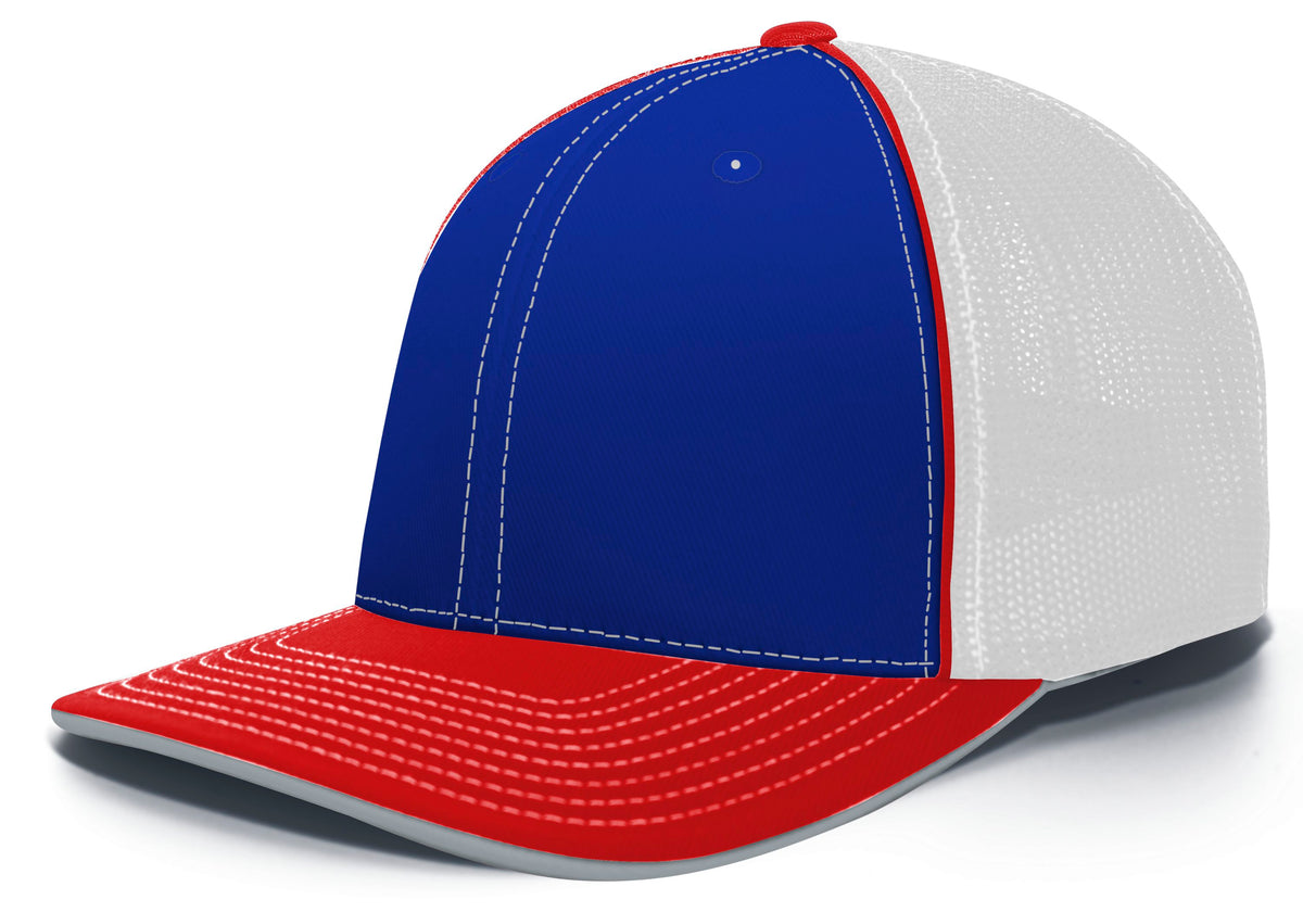 Trucker PacFlex Cap - Royal/White/Red
