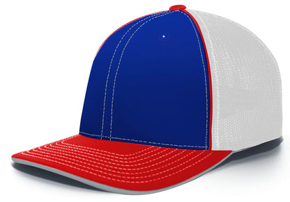 Trucker PacFlex Cap - Royal/White/Red