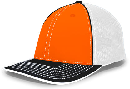 Trucker PacFlex Cap - Orange/White/Black