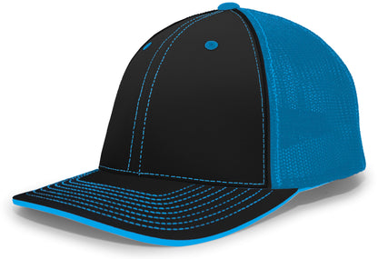 Trucker PacFlex Cap - Black/Neon Blue/Black