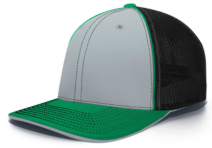 Trucker PacFlex Cap - Silver/Black/Kelly