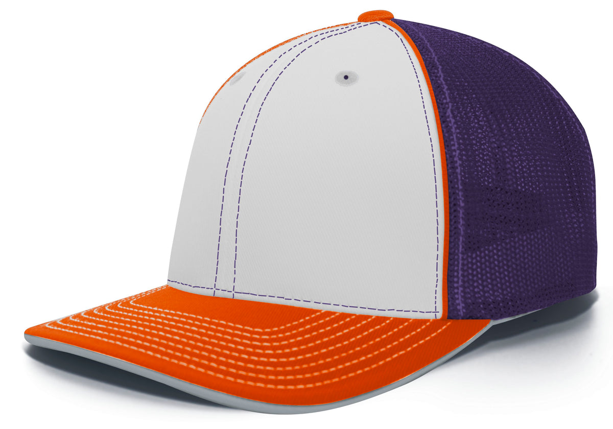 Trucker PacFlex Cap - White/Purple/Orange