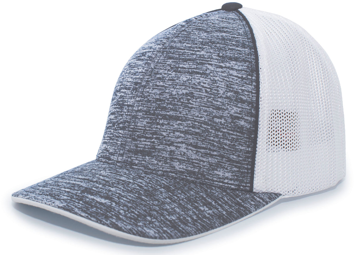Aggressive Heather Trucker PacFlex Cap - Gth/W/Gh