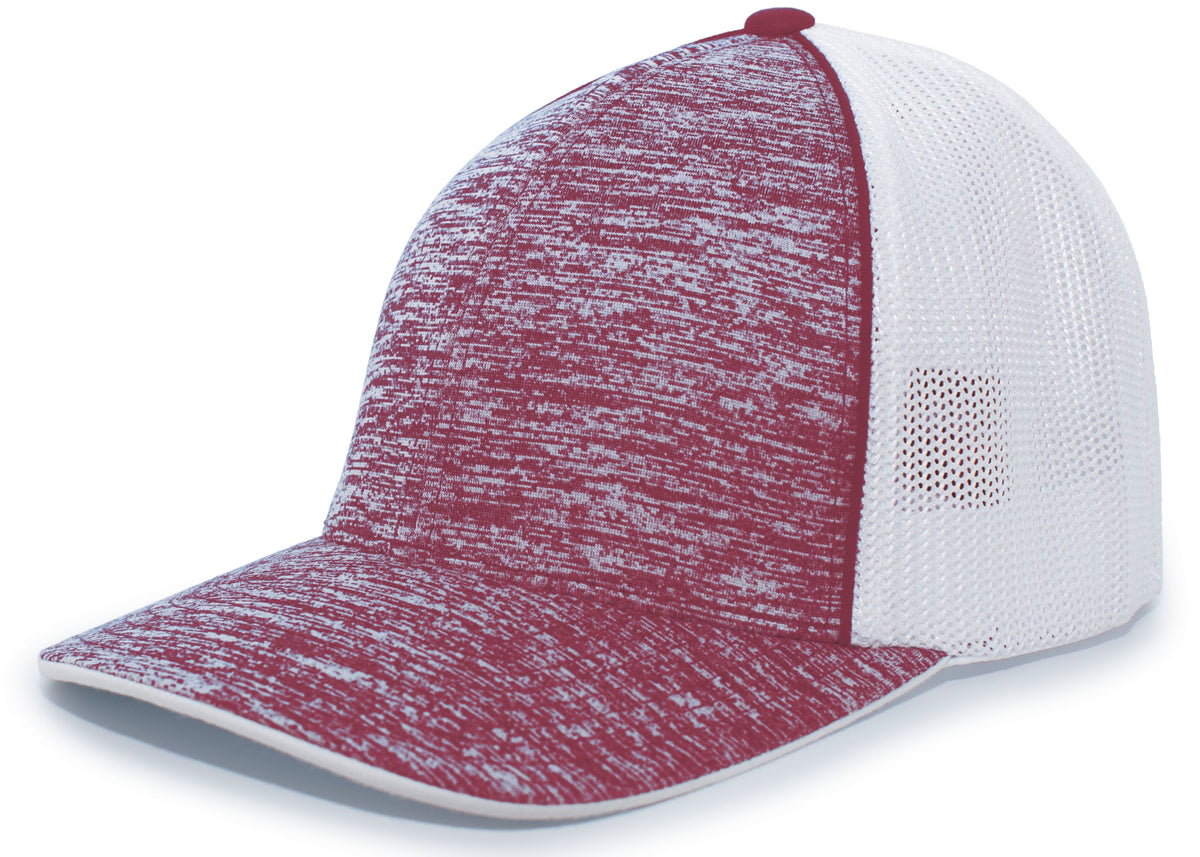 Aggressive Heather Trucker PacFlex Cap - Mh/Wh/Mh