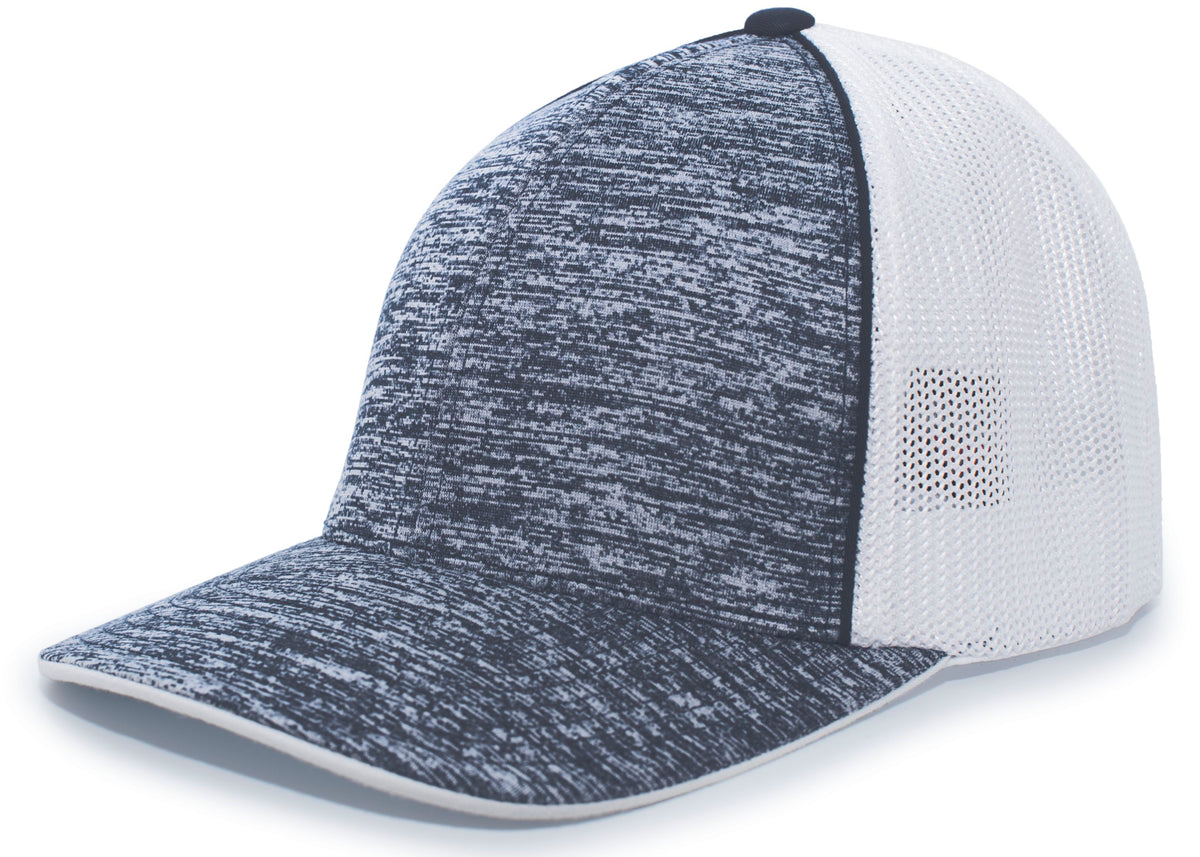 Aggressive Heather Trucker PacFlex Cap - Nh/Wh/Nh