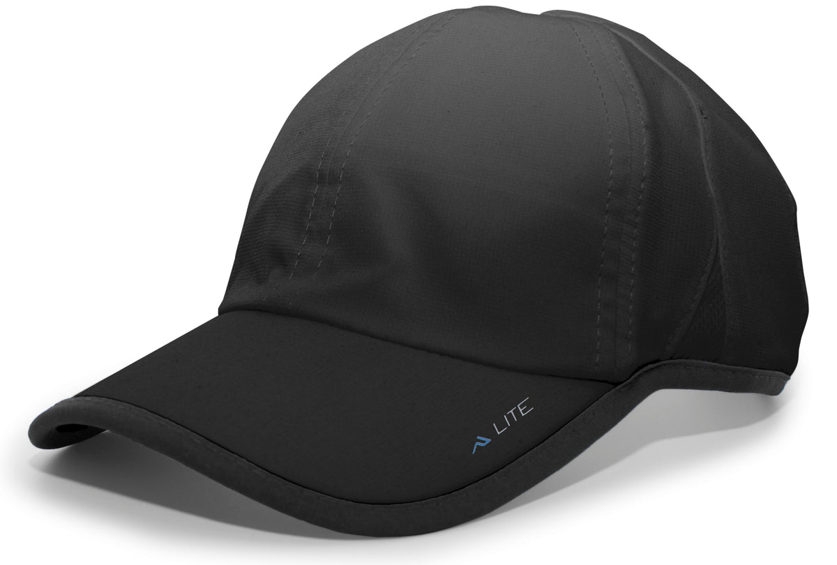 Lite Series Active Hook-And-Loop Adjustable Cap - Black