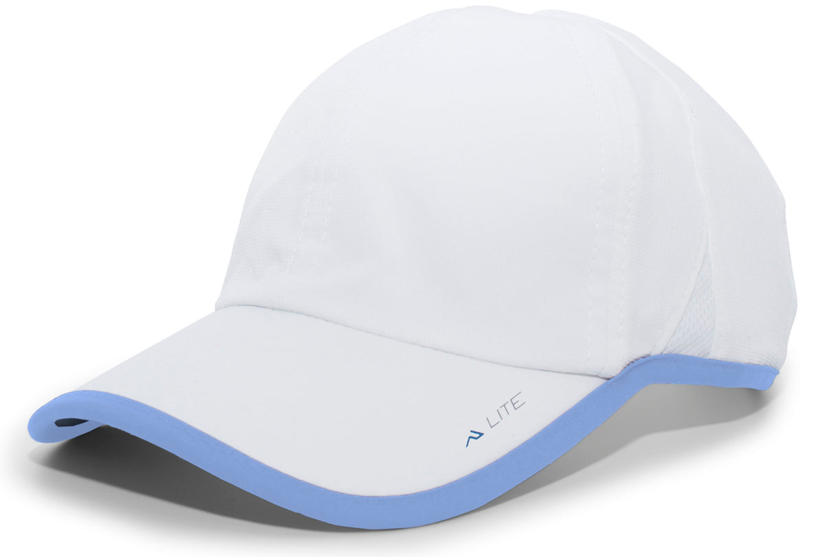 Lite Series Active Hook-And-Loop Adjustable Cap - White/Columbia Blue