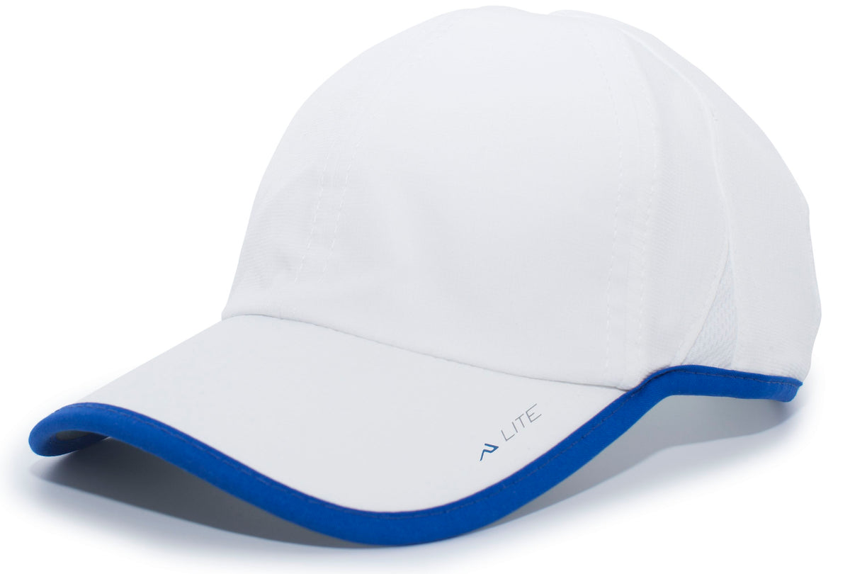 Lite Series Active Hook-And-Loop Adjustable Cap - White/Royal