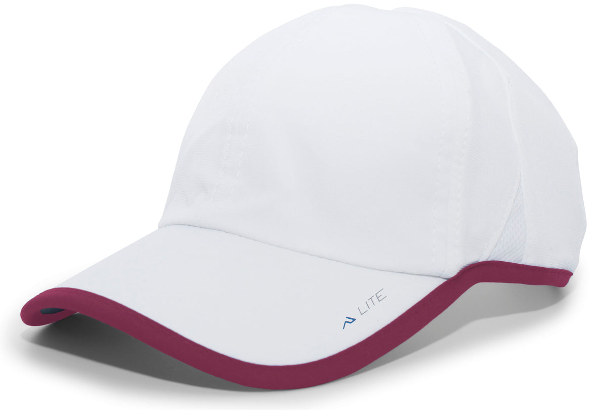 Lite Series Active Hook-And-Loop Adjustable Cap - White/Maroon