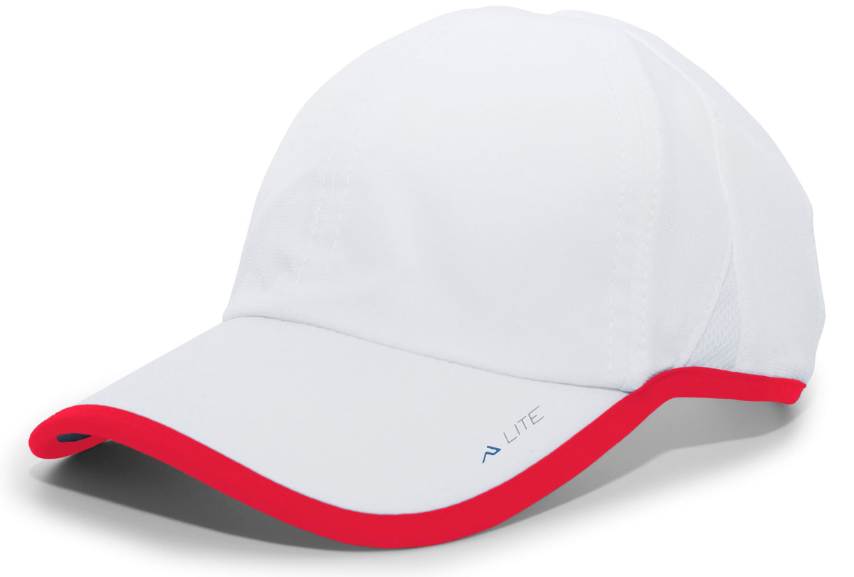 Lite Series Active Hook-And-Loop Adjustable Cap - White/Red