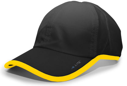 Lite Series Active Hook-And-Loop Adjustable Cap - Black/Gold