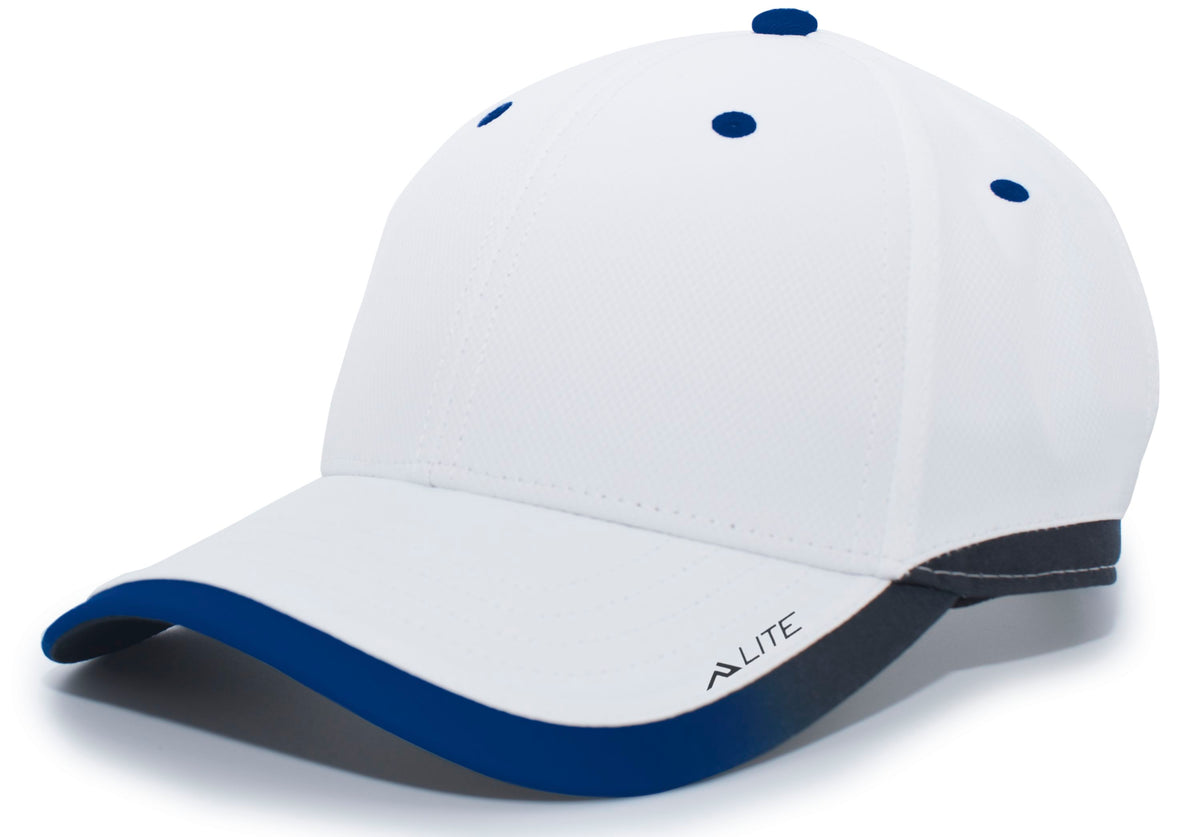 Lite Series Hook-And-Loop Adjustable Cap - White/Navy