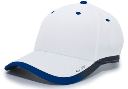 Lite Series Hook-And-Loop Adjustable Cap - White/Navy