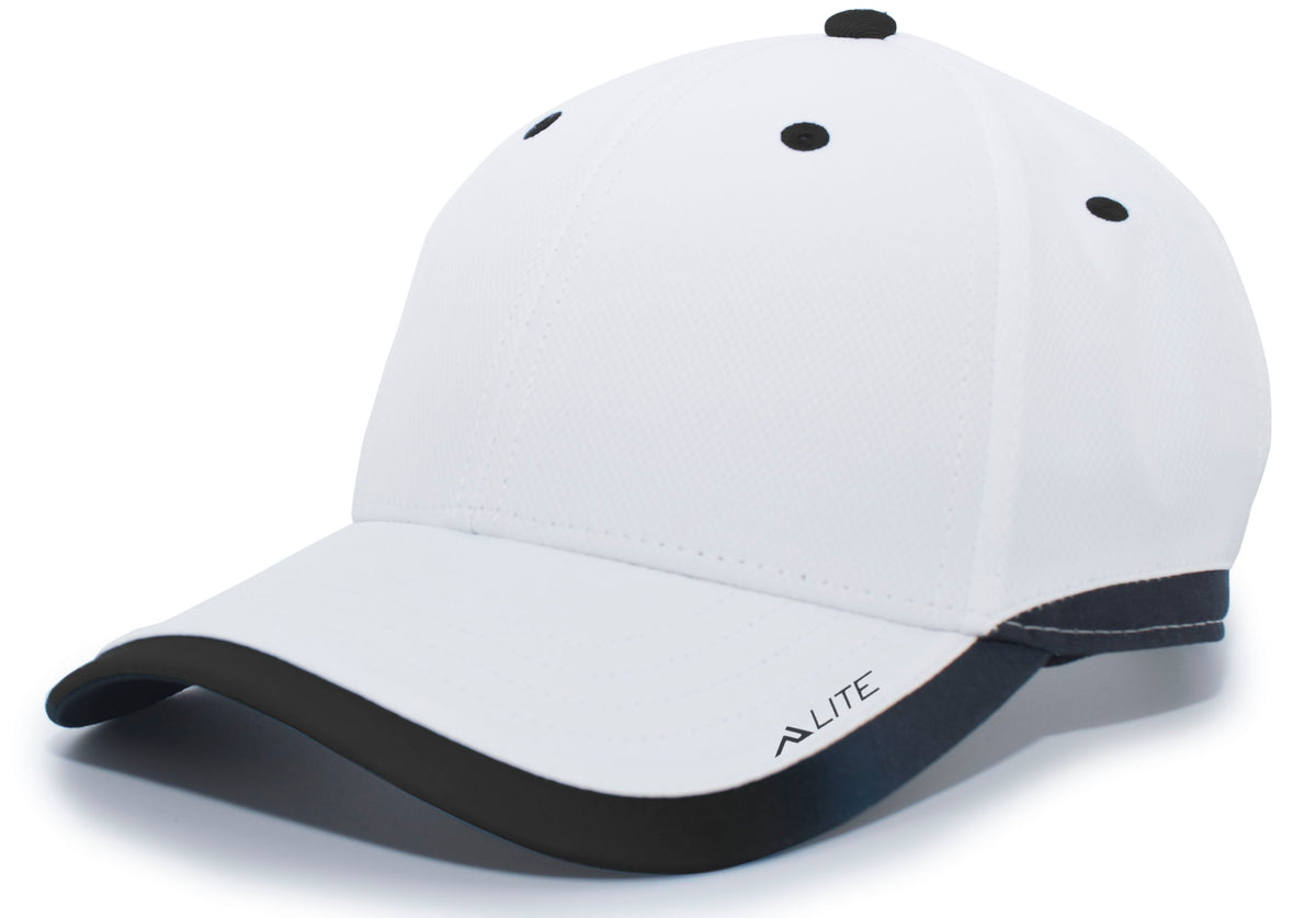 Lite Series Hook-And-Loop Adjustable Cap - White/Black