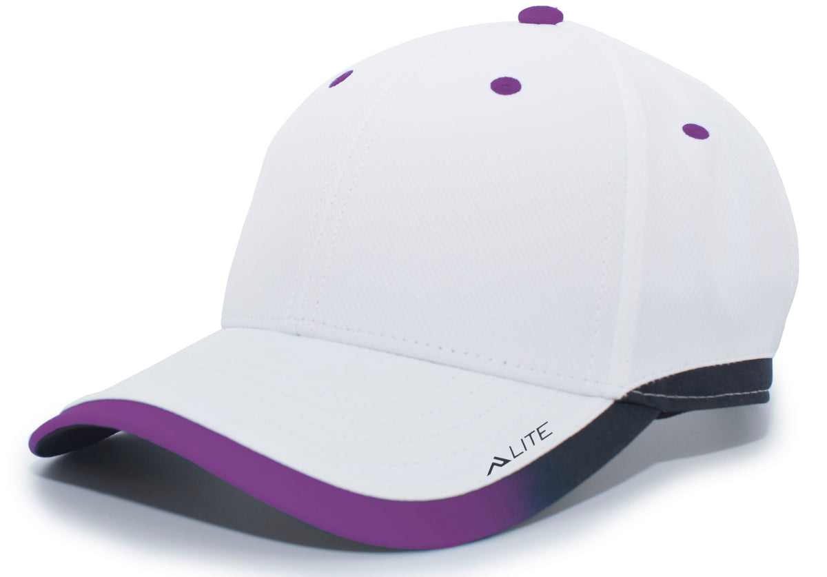 Lite Series Hook-And-Loop Adjustable Cap - White/Purple