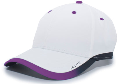 Lite Series Hook-And-Loop Adjustable Cap - White/Purple