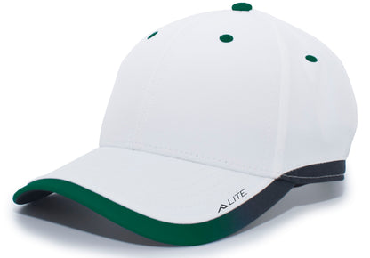 Lite Series Hook-And-Loop Adjustable Cap - White/Dark Green