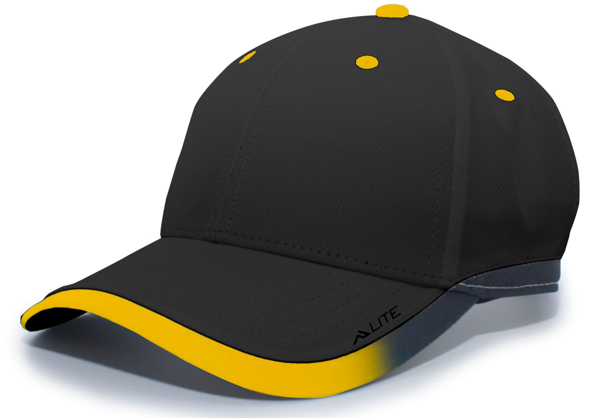 Lite Series Hook-And-Loop Adjustable Cap - Black/Gold
