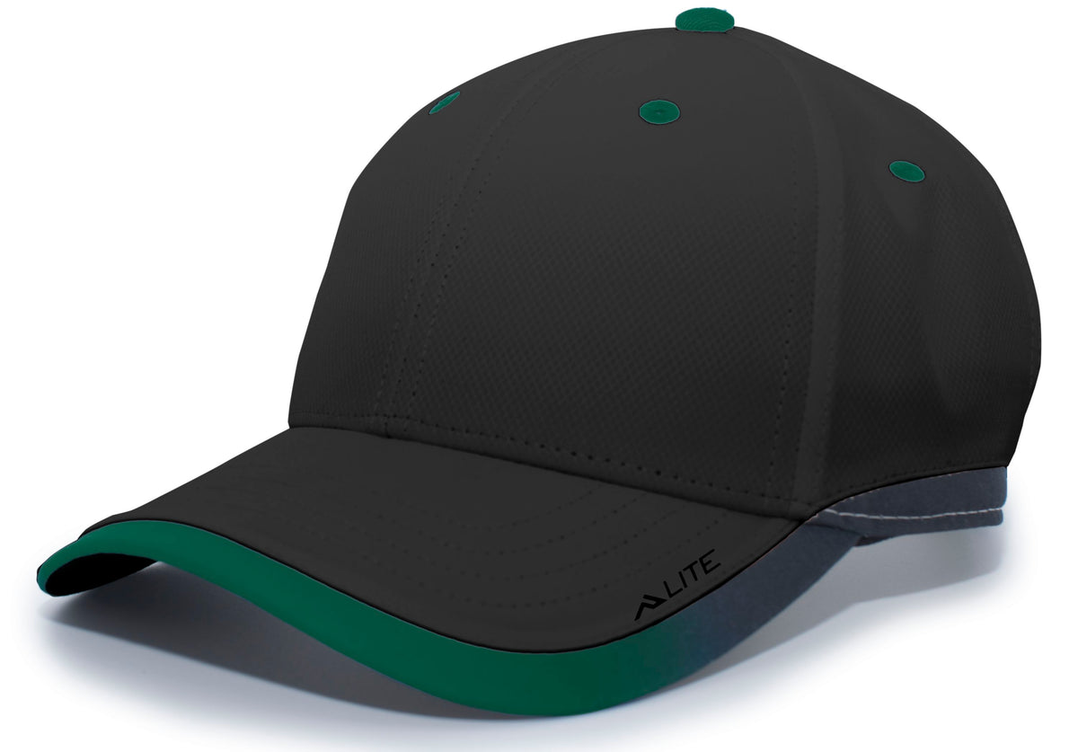 Lite Series Hook-And-Loop Adjustable Cap - Black/Dark Green
