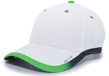 Lite Series Hook-And-Loop Adjustable Cap - White/Neon Green