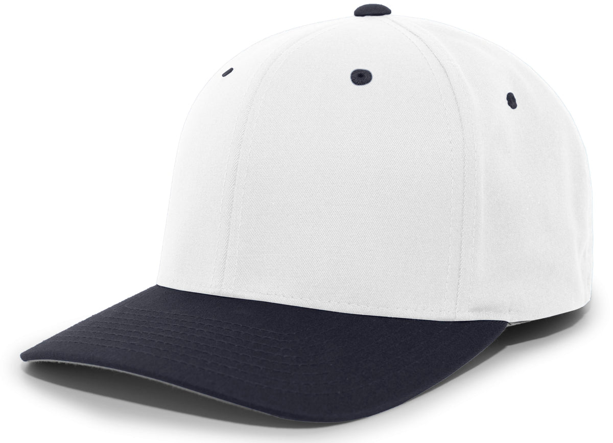 Twill Stretchfit Cap - White/Navy