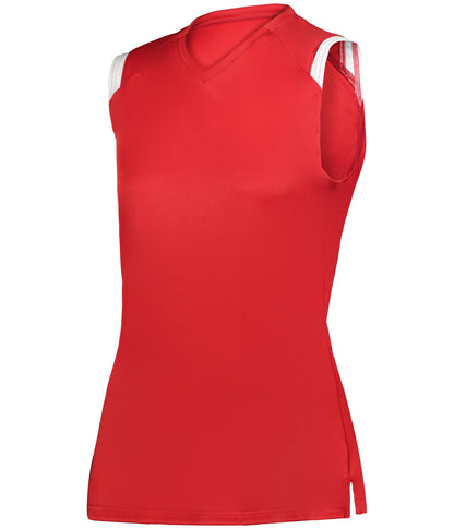 GIRLS ON THE RISE SLEEVELESS SOFTBALL JERSEY - RED/WHITE (BA)