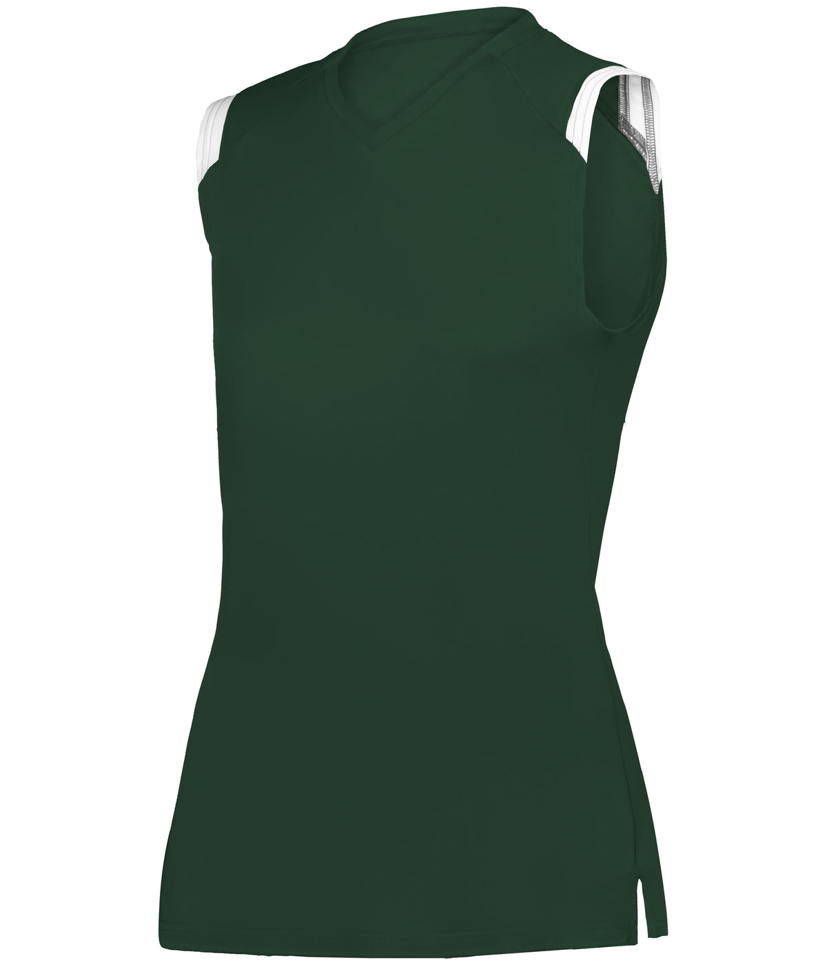 GIRLS ON THE RISE SLEEVELESS SOFTBALL JERSEY - FOREST/WHITE (BA)