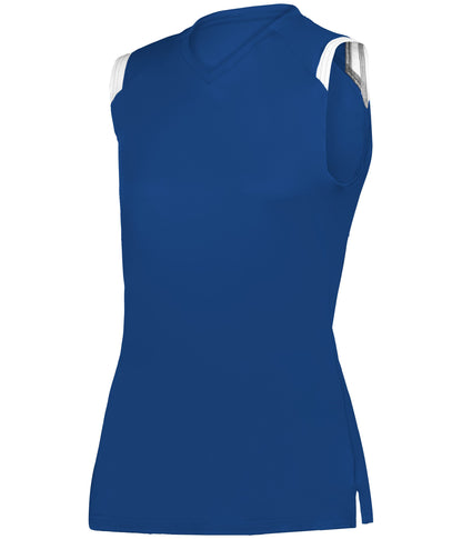 GIRLS ON THE RISE SLEEVELESS SOFTBALL JERSEY - ROYAL/WHITE (BA)