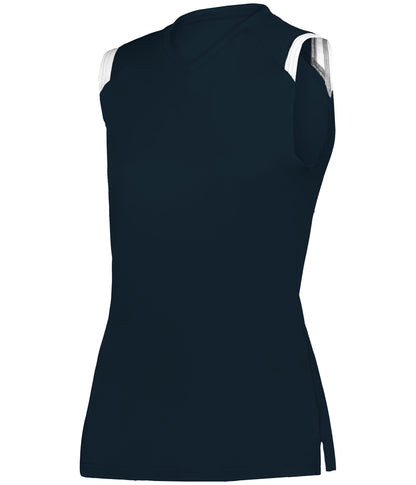 GIRLS ON THE RISE SLEEVELESS SOFTBALL JERSEY - NAVY/WHITE (BA)