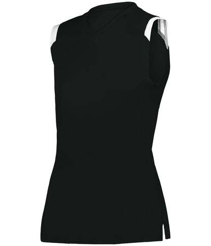 GIRLS ON THE RISE SLEEVELESS SOFTBALL JERSEY - BLACK/WHITE (BA)