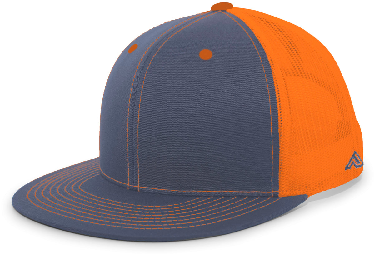 D-Series Trucker Snapback Cap - Graphite/Neon Orange/Graphite