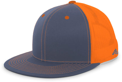D-Series Trucker Snapback Cap - Graphite/Neon Orange/Graphite