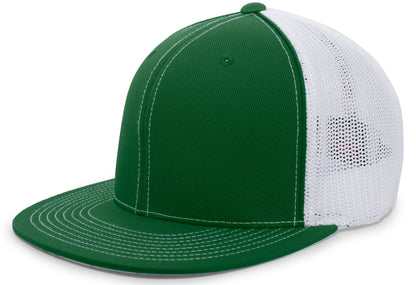 D-Series Trucker PacFlex Cap - Dark Green/White/Dark Green