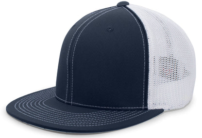 D-Series Trucker PacFlex Cap - Navy/White/Navy