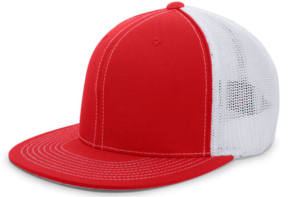 D-Series Trucker PacFlex Cap - Red/White/Red