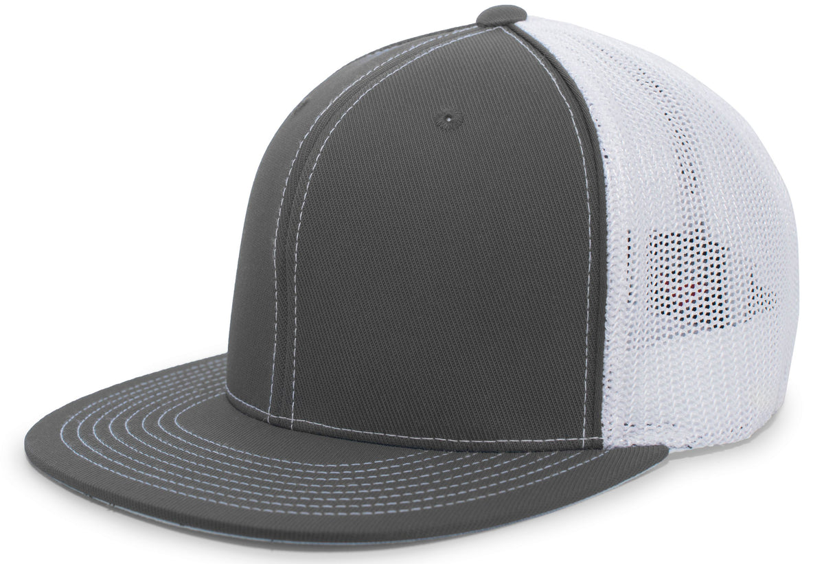 D-Series Trucker PacFlex Cap - Graphite/White/Graphite