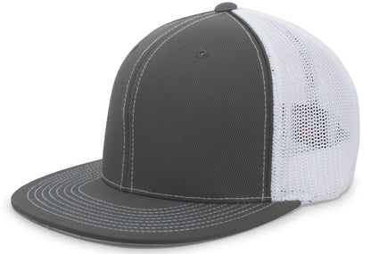 D-Series Trucker PacFlex Cap - Graphite/White/Graphite