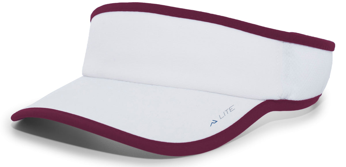 LITE ALL-SPORT ACTIVE VISOR - White/Maroon