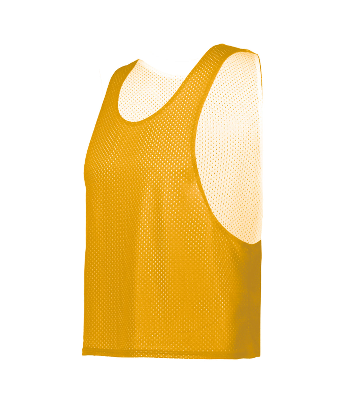 YOUTH C2 REVERSIBLE MESH LACROSSE PINNIE - GOLD/WHITE (BA)